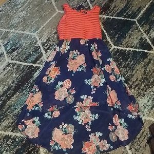 A pink and blue dress